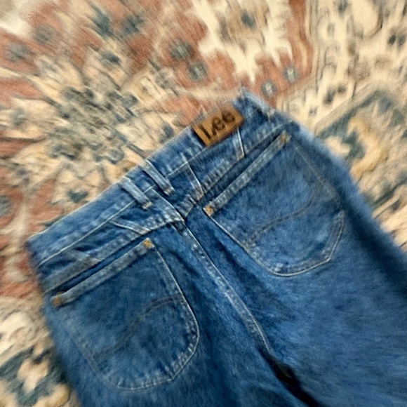 Vintage US Union Made Lee 10 Petite Relaxed Fit Blue Jeans - Picture 9 of 10